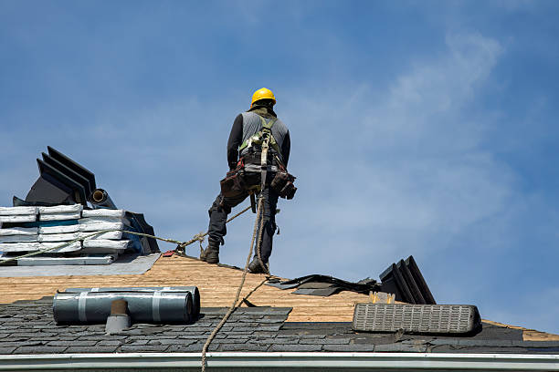 Professional Gutter Installation technician working in Glenwood, NC